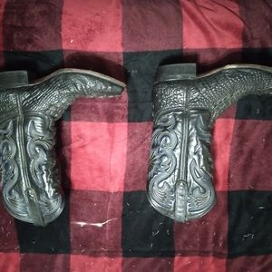 Caborca botas black caiman boots